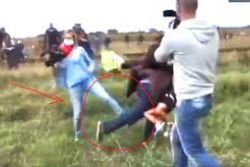 Refugee tripped by Hungarian camerawoman offered job in Spain