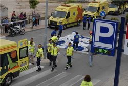 Earthquake and Flood Simulation underway in Lorca