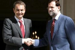 Rajoy and Zapatero meet