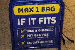 EU to challenge airlines 'one peice of hand luggage' rule