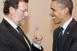 Obama discusses economy of Spain with Rajoy