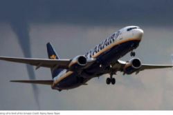 Tornado threatens Ryanair flight to Spain